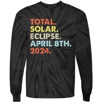 Total Solar Eclipse April 8th 2024 Totality Astronomy Tie-Dye Long Sleeve Shirt