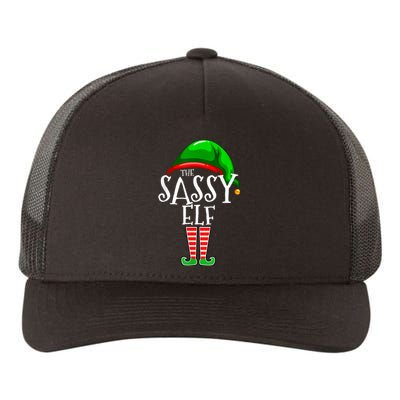 The Sassy Elf Family Matching Group Christmas Gift Funny Yupoong Adult 5-Panel Trucker Hat