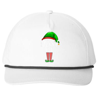 The Sassy Elf Family Matching Group Christmas Gift Funny Snapback Five-Panel Rope Hat