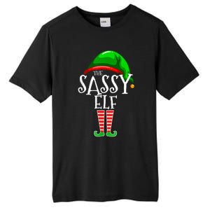 The Sassy Elf Family Matching Group Christmas Gift Funny Tall Fusion ChromaSoft Performance T-Shirt