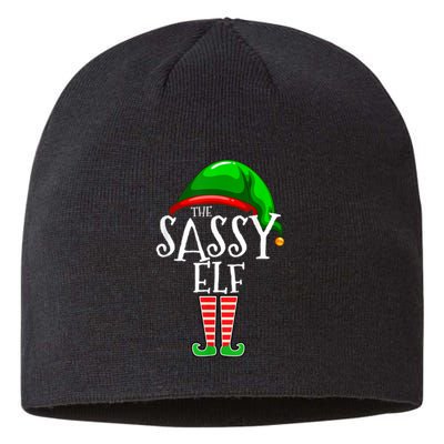 The Sassy Elf Family Matching Group Christmas Gift Funny Sustainable Beanie