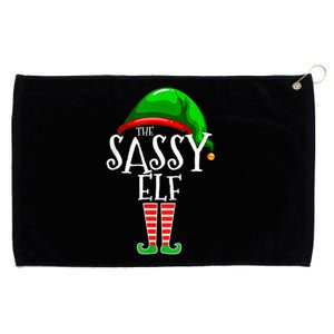 The Sassy Elf Family Matching Group Christmas Gift Funny Grommeted Golf Towel