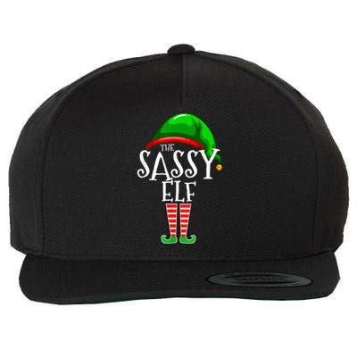 The Sassy Elf Family Matching Group Christmas Gift Funny Wool Snapback Cap