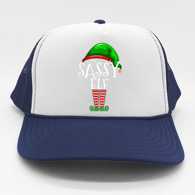 The Sassy Elf Family Matching Group Christmas Gift Funny Trucker Hat