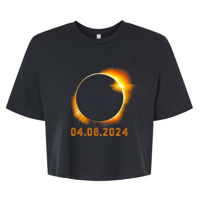 Total Solar Eclipse April 8 2024 Trending Design Bella+Canvas Jersey Crop Tee