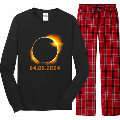 Total Solar Eclipse April 8 2024 Trending Design Long Sleeve Pajama Set