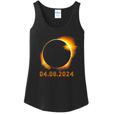 Total Solar Eclipse April 8 2024 Trending Design Ladies Essential Tank