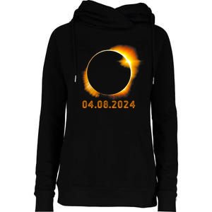 Total Solar Eclipse April 8 2024 Trending Design Womens Funnel Neck Pullover Hood