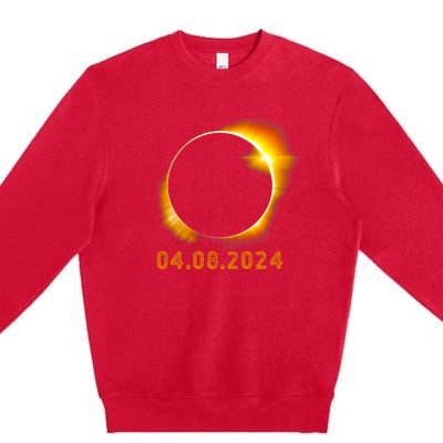 Total Solar Eclipse April 8 2024 Trending Design Premium Crewneck Sweatshirt