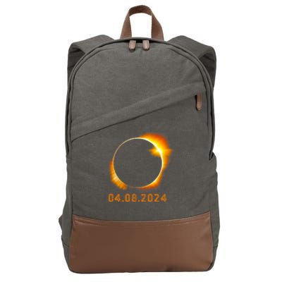 Total Solar Eclipse April 8 2024 Trending Design Cotton Canvas Backpack