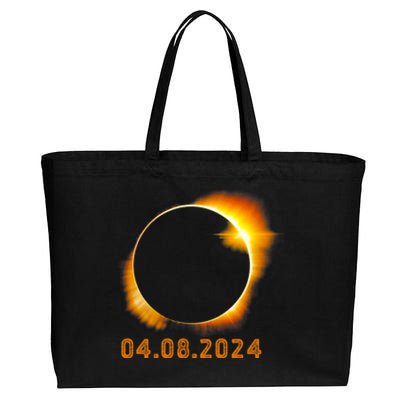 Total Solar Eclipse April 8 2024 Trending Design Cotton Canvas Jumbo Tote