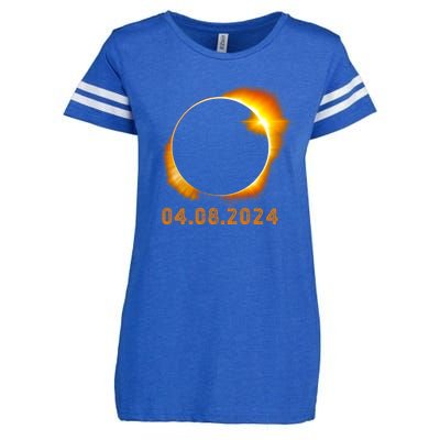 Total Solar Eclipse April 8 2024 Trending Design Enza Ladies Jersey Football T-Shirt