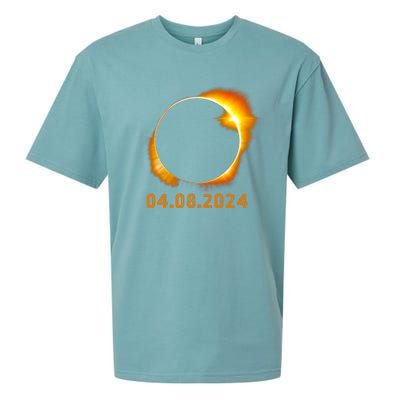 Total Solar Eclipse April 8 2024 Trending Design Sueded Cloud Jersey T-Shirt