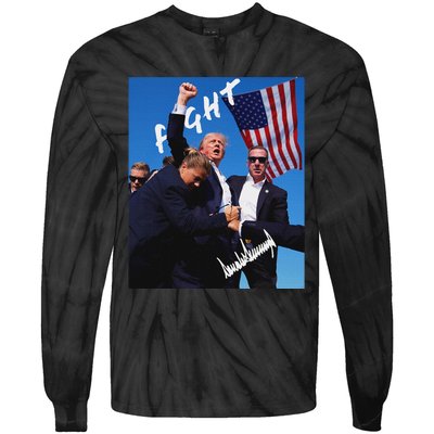 Trump Signature Edition Bold Design Tie-Dye Long Sleeve Shirt