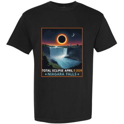 Total Solar Eclipse April 8th 2024 Niagara Falls New York Garment-Dyed Heavyweight T-Shirt