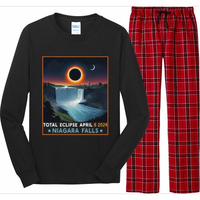 Total Solar Eclipse April 8th 2024 Niagara Falls New York Long Sleeve Pajama Set