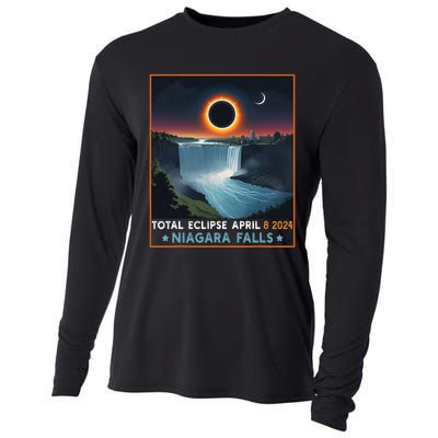 Total Solar Eclipse April 8th 2024 Niagara Falls New York Cooling Performance Long Sleeve Crew