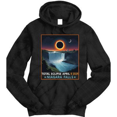 Total Solar Eclipse April 8th 2024 Niagara Falls New York Tie Dye Hoodie