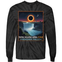 Total Solar Eclipse April 8th 2024 Niagara Falls New York Tie-Dye Long Sleeve Shirt