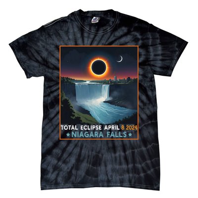 Total Solar Eclipse April 8th 2024 Niagara Falls New York Tie-Dye T-Shirt