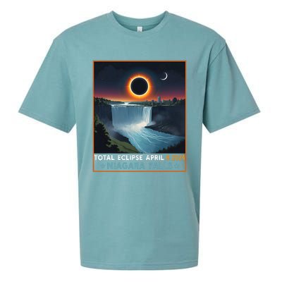 Total Solar Eclipse April 8th 2024 Niagara Falls New York Sueded Cloud Jersey T-Shirt