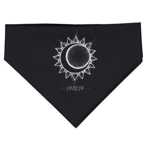 Total Solar Eclipse April 8 2024 Sun Moon Boho Eclipse USA-Made Doggie Bandana