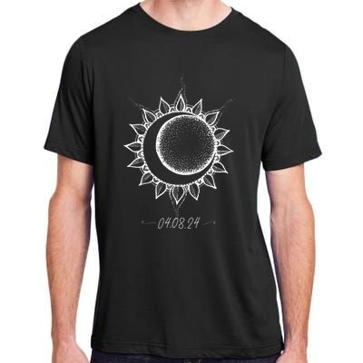 Total Solar Eclipse April 8 2024 Sun Moon Boho Eclipse Adult ChromaSoft Performance T-Shirt