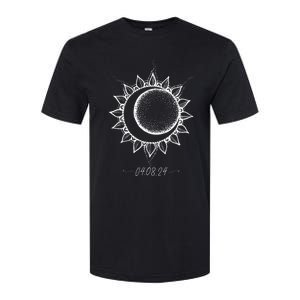 Total Solar Eclipse April 8 2024 Sun Moon Boho Eclipse Softstyle CVC T-Shirt