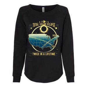 Total Solar Eclipse Twice In A Lifetime 2024 Womens California Wash Sweatshirt