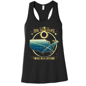 Total Solar Eclipse Twice In A Lifetime 2024 Women's Racerback Tank