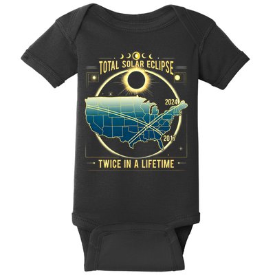 Total Solar Eclipse Twice In A Lifetime 2024 Baby Bodysuit