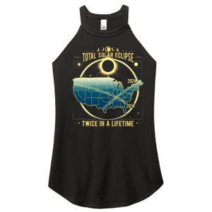 Total Solar Eclipse Twice In A Lifetime 2024 Women's Perfect Tri Rocker Tank