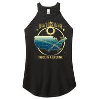 Total Solar Eclipse Twice In A Lifetime 2024 Women's Perfect Tri Rocker Tank