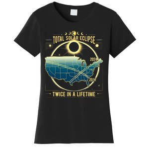 Total Solar Eclipse Twice In A Lifetime 2024 Women's T-Shirt