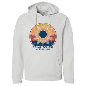 Total Solar Eclipse April 8 2024 Performance Fleece Hoodie