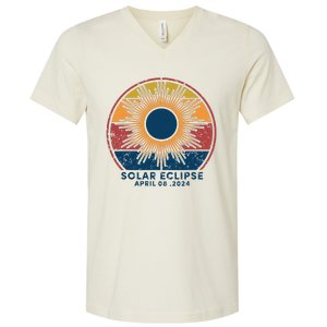 Total Solar Eclipse April 8 2024 V-Neck T-Shirt