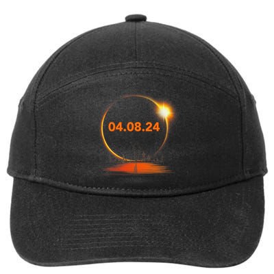 Total Solar Eclipse 2024 USA April 8 2024 7-Panel Snapback Hat