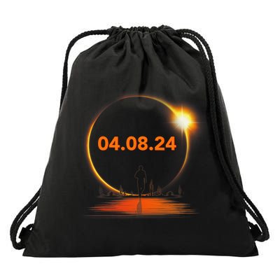 Total Solar Eclipse 2024 USA April 8 2024 Drawstring Bag