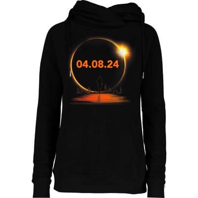 Total Solar Eclipse 2024 USA April 8 2024 Womens Funnel Neck Pullover Hood