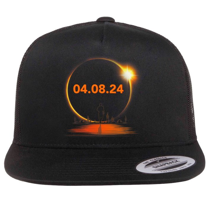 Total Solar Eclipse 2024 USA April 8 2024 Flat Bill Trucker Hat