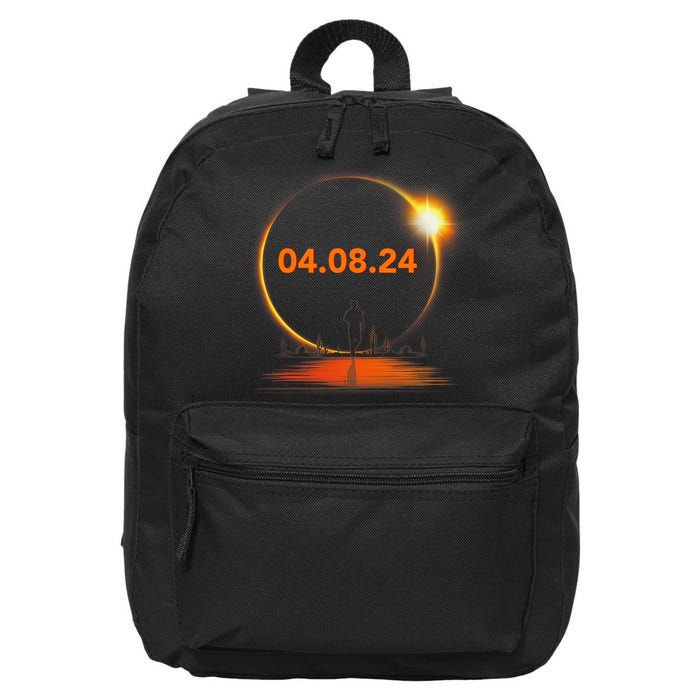 Total Solar Eclipse 2024 USA April 8 2024 16 in Basic Backpack