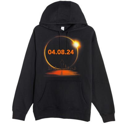 Total Solar Eclipse 2024 USA April 8 2024 Premium Pullover Hoodie