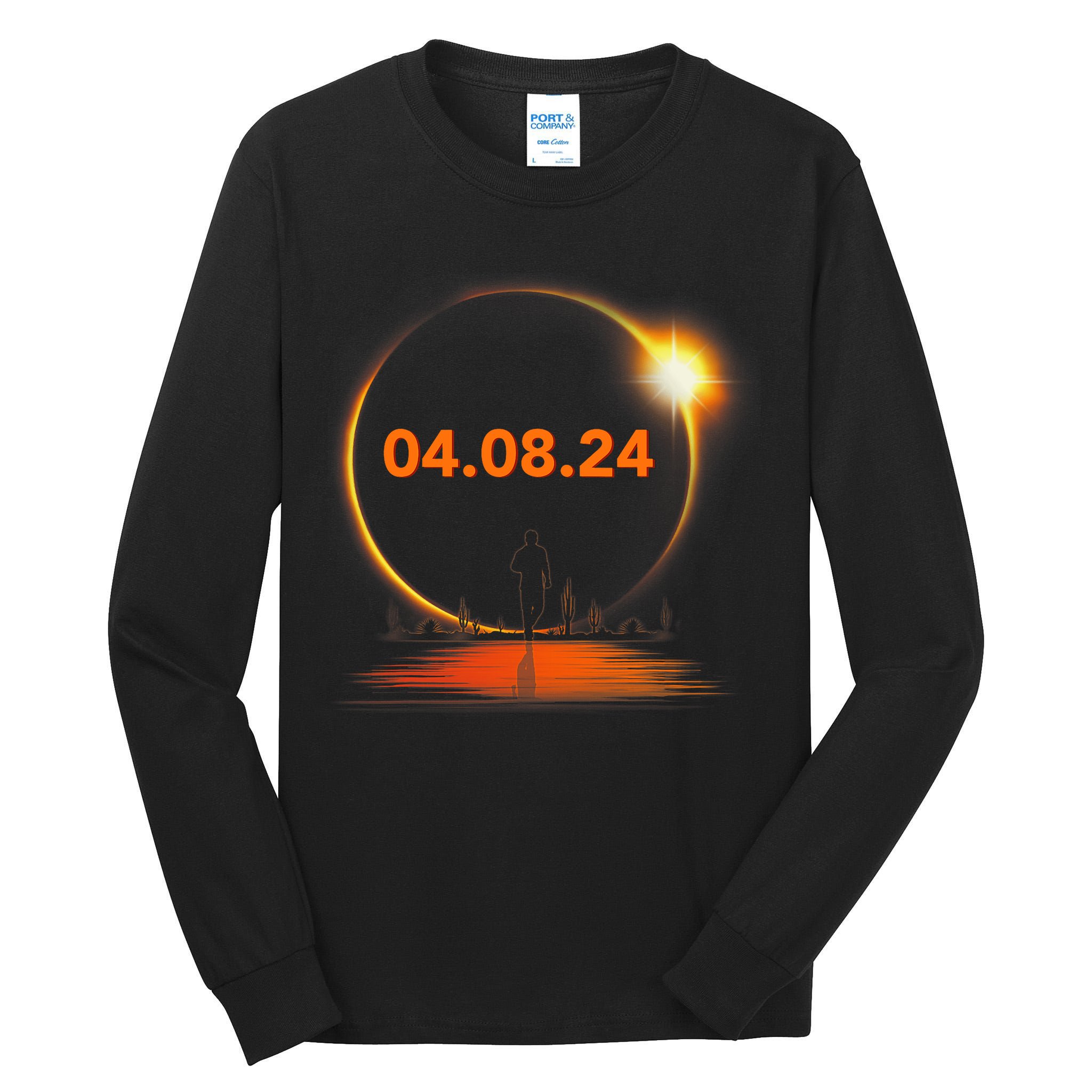 Total Solar Eclipse 2024 USA April 8 2024 Tall Long Sleeve T-Shirt
