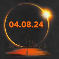 Total Solar Eclipse 2024 USA April 8 2024 Large Microfiber Waffle Golf Towel