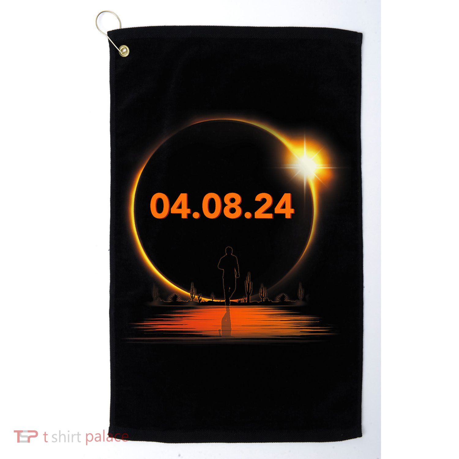 Total Solar Eclipse 2024 USA April 8 2024 Golf Towel