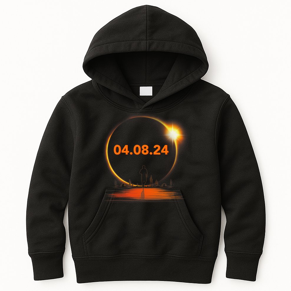 Total Solar Eclipse 2024 USA April 8 2024 Kids Hoodie