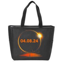 Total Solar Eclipse 2024 USA April 8 2024 Zip Tote Bag