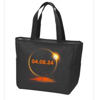Total Solar Eclipse 2024 USA April 8 2024 Zip Tote Bag