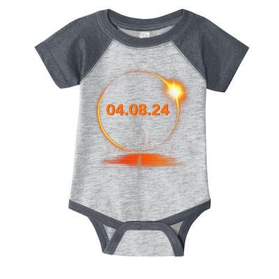 Total Solar Eclipse 2024 USA April 8 2024 Infant Baby Jersey Bodysuit
