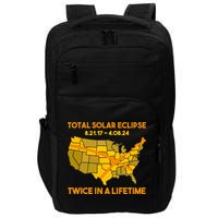 Total Solar Eclipse Twice In A Lifetime 2017 2024 April 8 2024 Usa Map Impact Tech Backpack